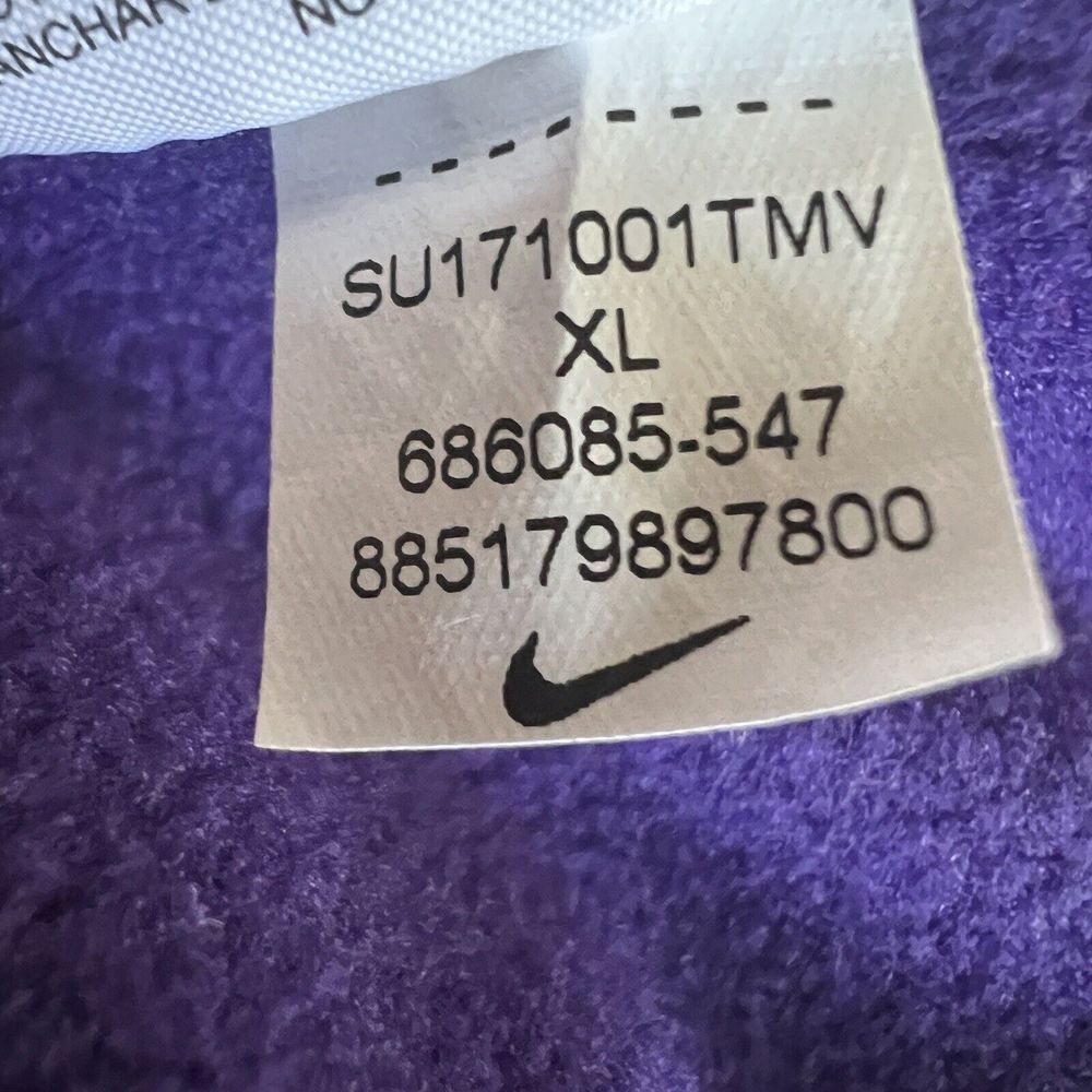 Nike Golf Shirt‎ Womens XL Standard Therma Fit Purple Mountain West Fleece Zip - Picture 13 of 14